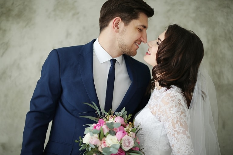 Couple enjoying their dream wedding